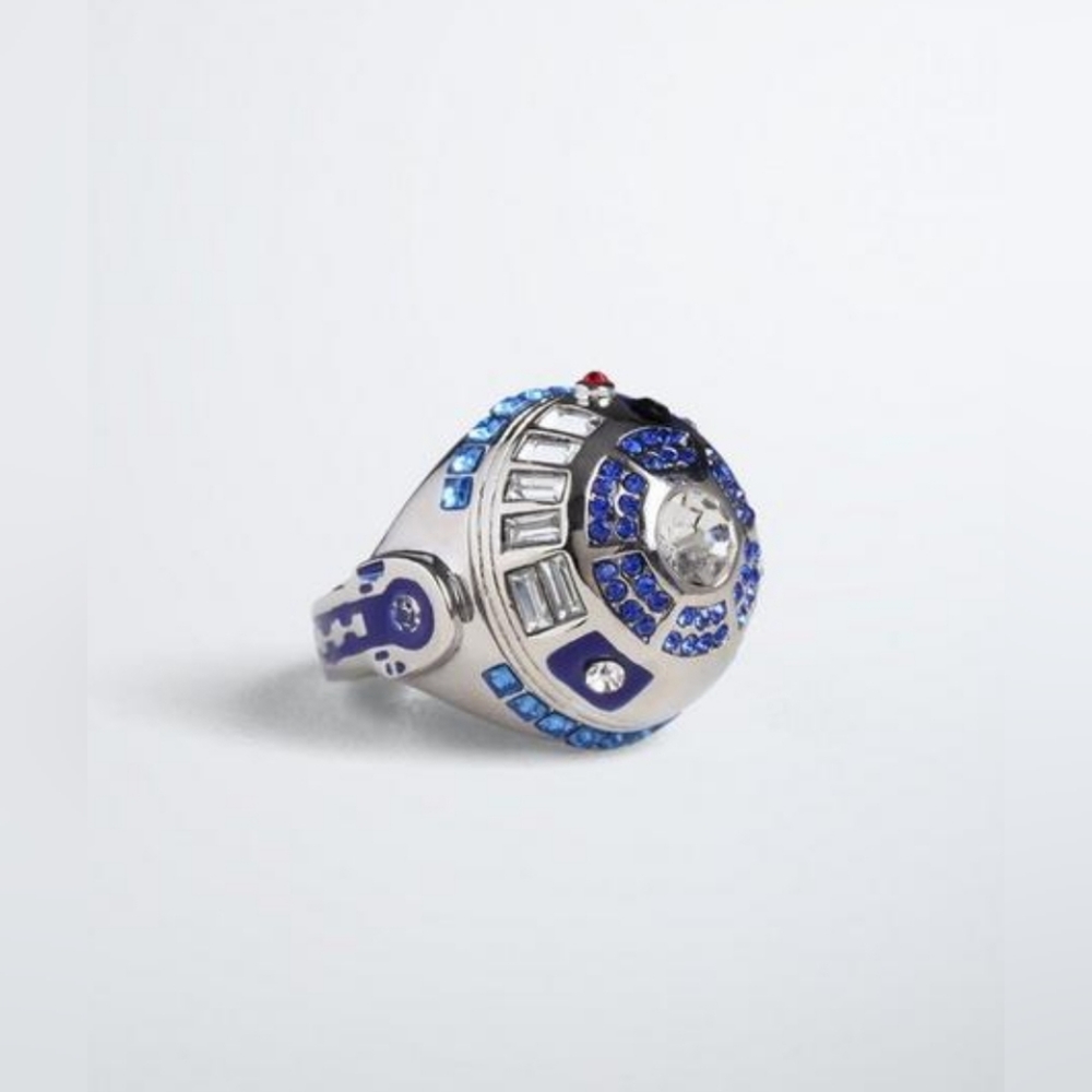 RARE Star Wars R2D2 R2-D2 Statement Cocktail Ring size 7